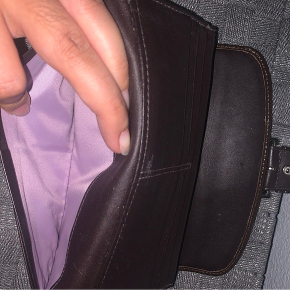 Vintage Coach Brown and Tan Wallet with Buckle - Picture 13 of 13